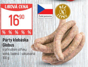 Párty klobása Globus