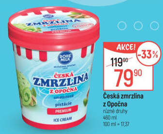 Zmrzlina v kelímku Česká zmrzlina z Opočna Bohemilk