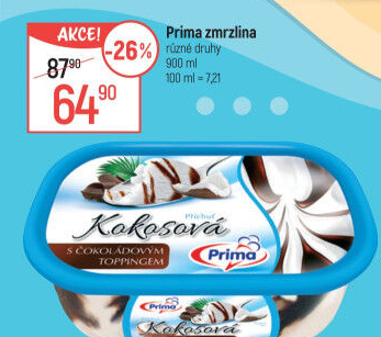Zmrzlina ve vaničce Prima