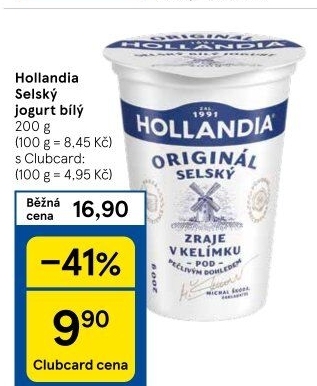 Bílý jogurt selský Hollandia