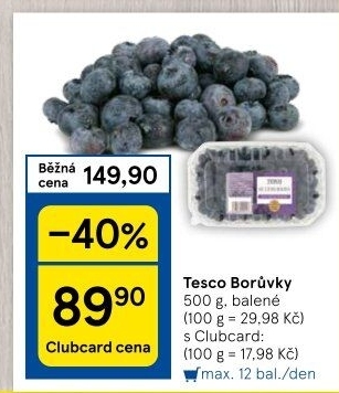 Borůvky Tesco