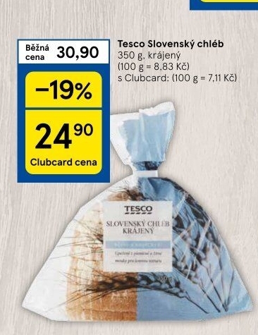 Chléb slovenský Tesco