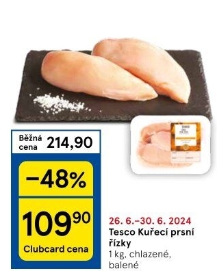 Kuřecí prsní řízky Tesco