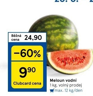 Meloun vodní - Tesco akcniletaky.com