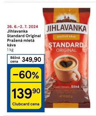 Mletá káva Standard Jihlavanka