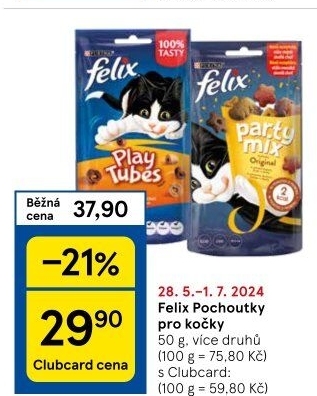 Pamlsky pro kočky Felix Purina