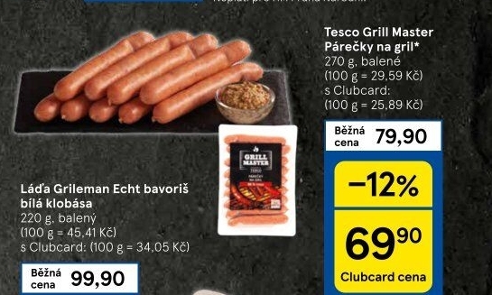 Párečky na gril Grill Master Tesco