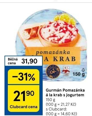 Salát a la krab s jogurtem Gurmán Klub