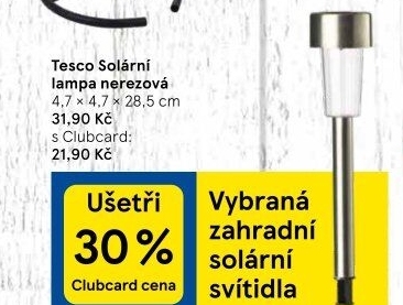 Solární svítidlo Tesco