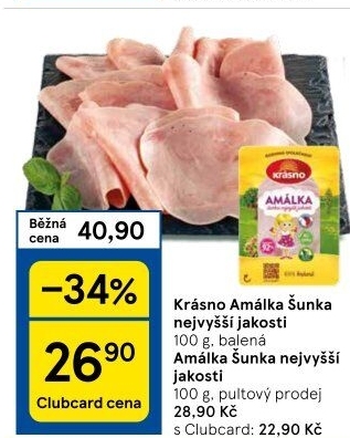 Šunka Amálka nejvyšší jakosti Krásno