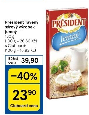 Tavené sýry Président
