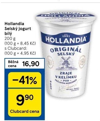 Bílý jogurt selský Hollandia