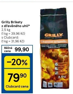 Brikety dřevěné Grilly