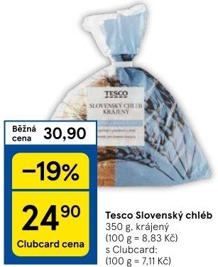 Chléb slovenský Tesco