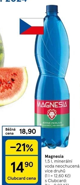 Přírodní voda Magnesia
