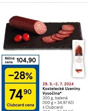 Salám Vysočina Kostelecké uzeniny