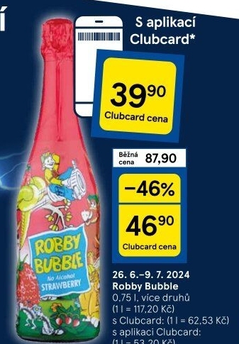 Sekt nealkoholický dětský Robby Bubble