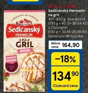 Sýr Hermelín na gril Sedlčanský