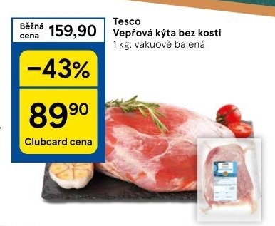 Vepřová kýta bez kosti Tesco