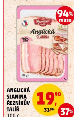 Anglická slanina Řezníkův talíř