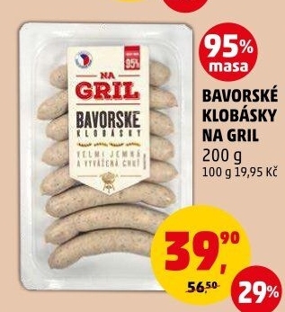 Bavorská klobása Na gril Penny
