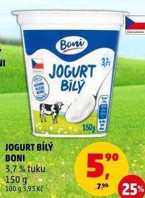 Bílý jogurt Boni
