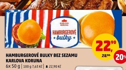 Bulky na hamburger Karlova Koruna