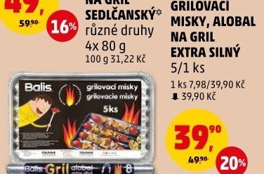 Grilovací tácky Balis