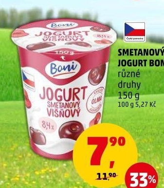 Jogurt smetanový ochucený Boni