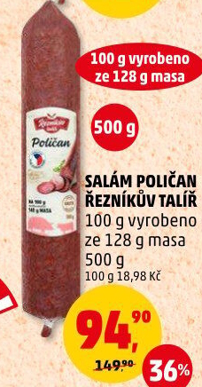 Salám Poličan Řezníkův talíř