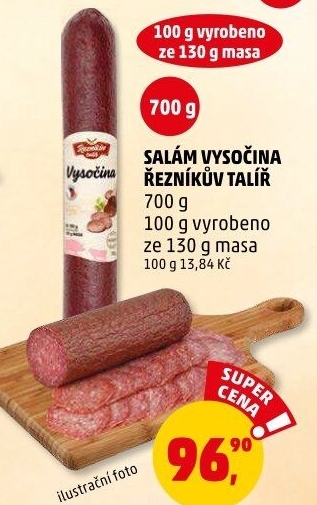 Salám Vysočina Řezníkův talíř