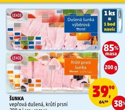 Šunka vepřová dušená LE&amp