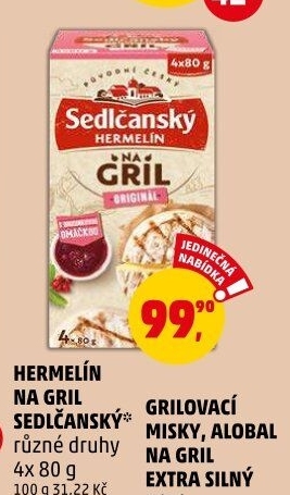 Sýr Hermelín na gril Sedlčanský