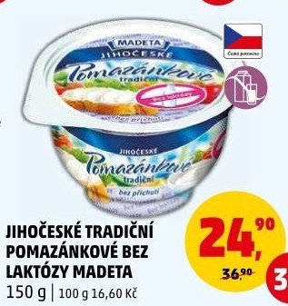 Tradiční pomazánkové bez laktózy Jihočeské Madeta