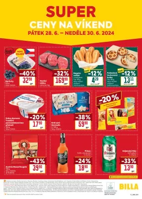 akční leták BILLA 26.6.2024-2.7.2024