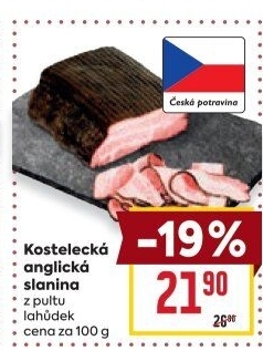 Anglická slanina kostelecká