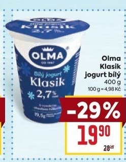 Bílý jogurt Klasik Olma