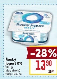 Bílý jogurt řecký 0% Milko