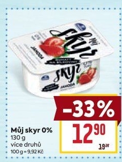 Dezert zakysaný ochucený Můj Skyr 0% Milko