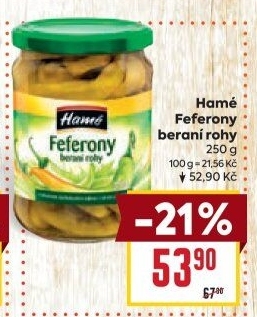 Feferony beraní rohy Hamé