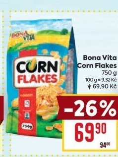 Lupínky kukuřičné Corn Flakes Bonavita