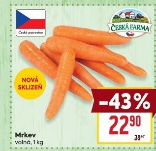 Mrkev Česká farma