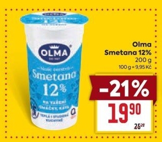 Smetana na vaření Olma 12%