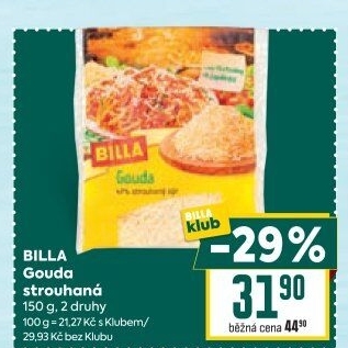 Sýr strouhaný Gouda Billa