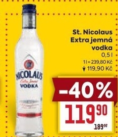 Vodka extra jemná St. Nicolaus