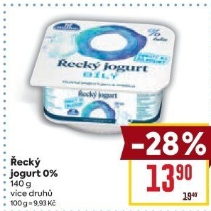 Bílý jogurt řecký 0% Milko