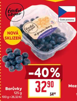 Borůvky Čerstvě utrženo