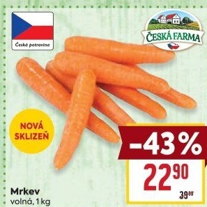 Mrkev Česká farma