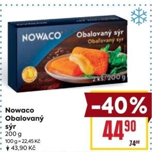 Sýr obalovaný mražený Nowaco