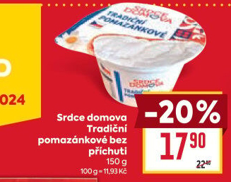 Tradiční pomazánkové Srdce domova